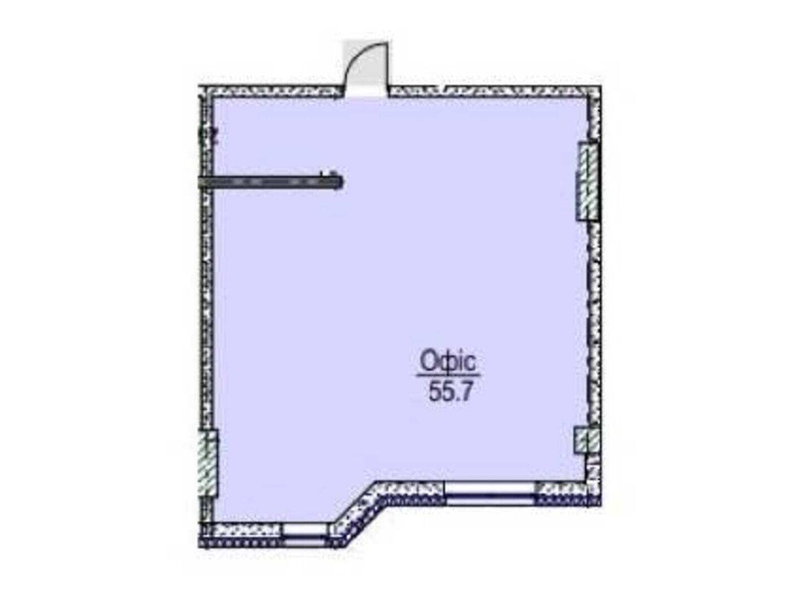 Офісне приміщення на 55.7 кв.м. в Черкасах фото 1