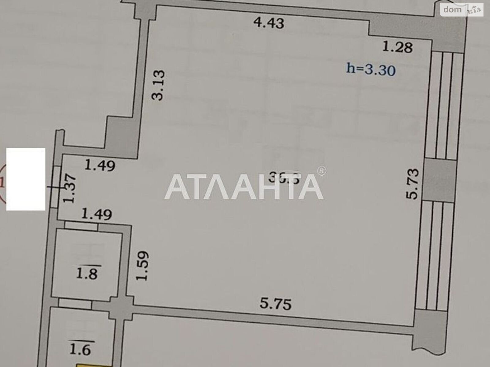 Офісне приміщення на 39.7 кв.м. в Чорноморську фото 1