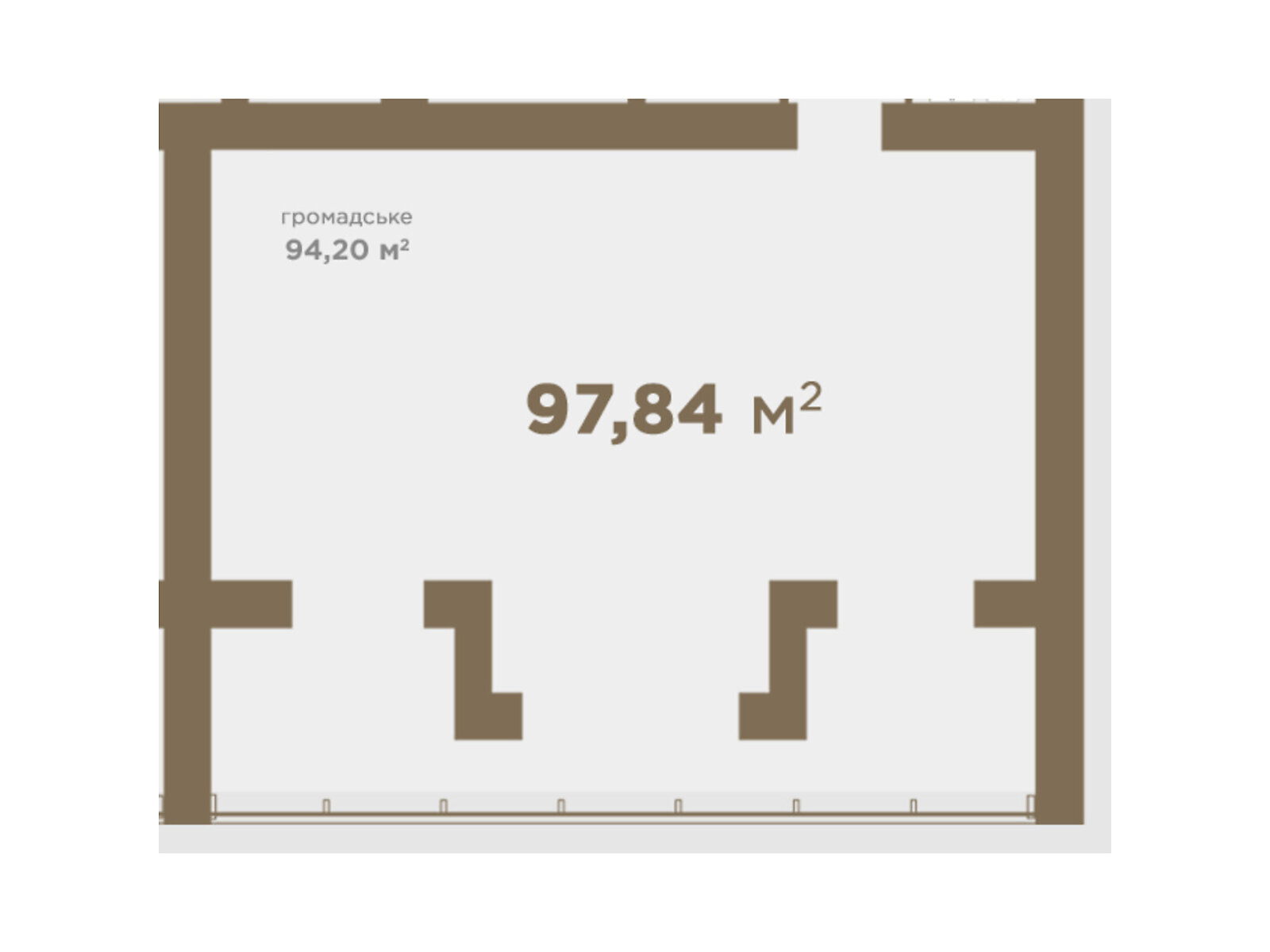 Офісне приміщення на 97.84 кв.м. в Івано-Франківську фото 1