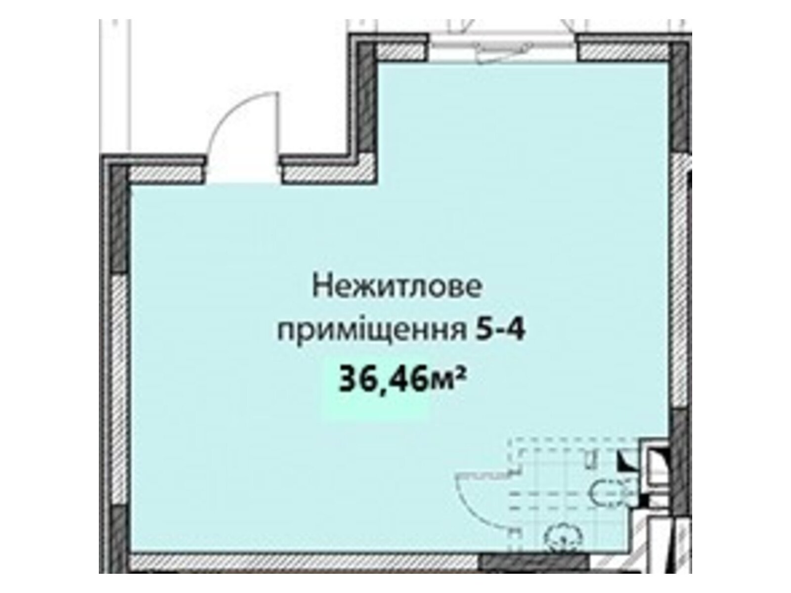 Офисное помещение на 36.46 кв.м. в Киеве фото 1