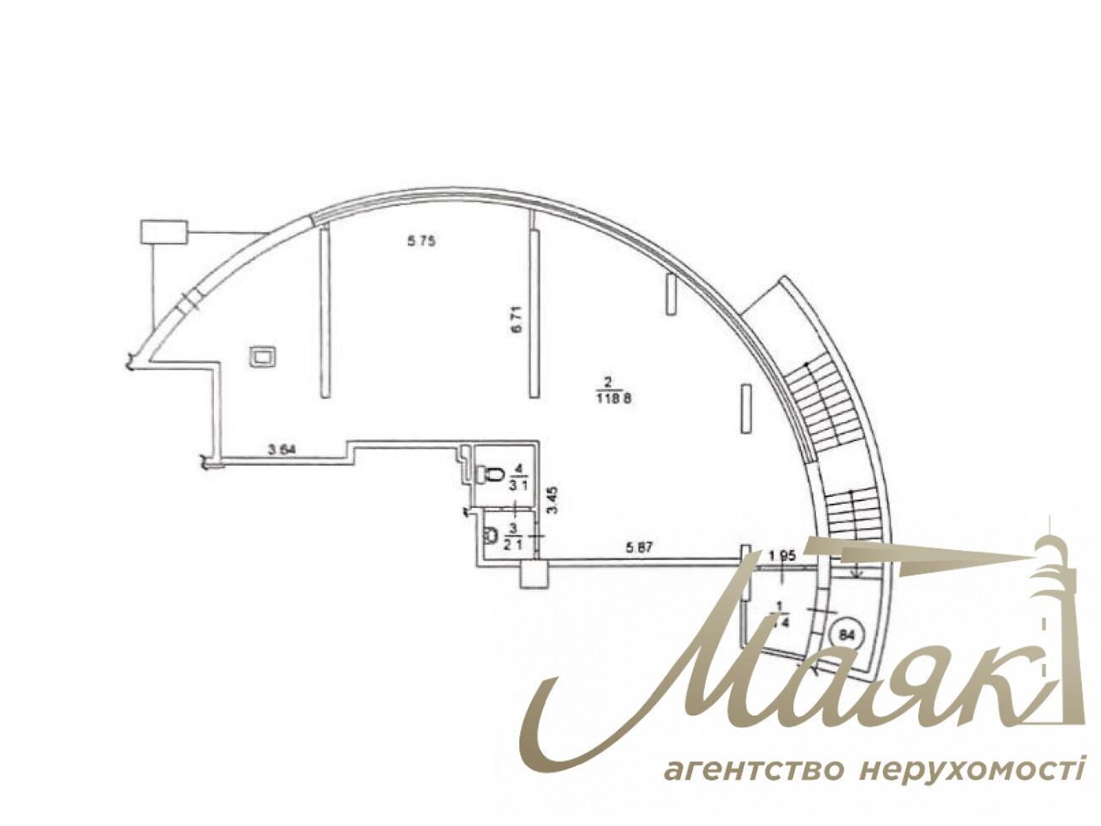 Офісне приміщення на 160 кв.м. в Києві фото 1