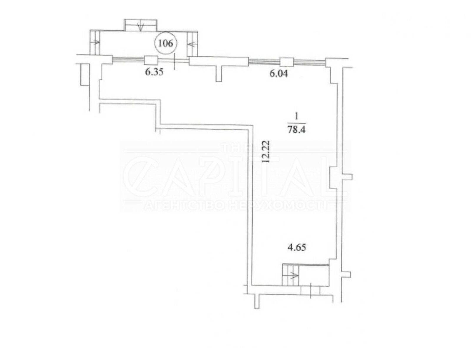 Офисное помещение на 78.4 кв.м. в Киеве фото 1