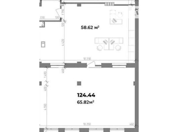 Офисное помещение на 124.44 кв.м. в нежилом помещении в жилом доме в Полтаве фото 1