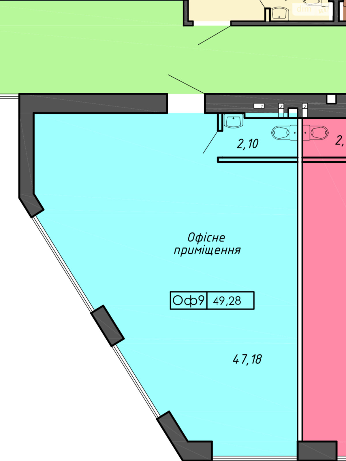 Офісне приміщення на 49 кв.м. в Тернополі фото 1