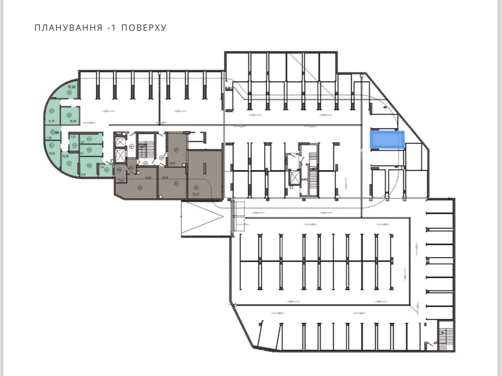 Место в подземном паркинге под легковое авто в Львове, площадь 19 кв.м. фото 1