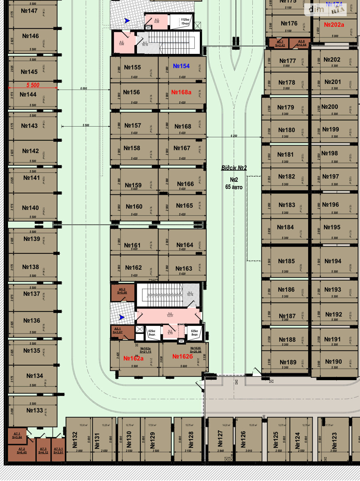 Место в подземном паркинге универсальный в Львове, площадь 17.5 кв.м. фото 1