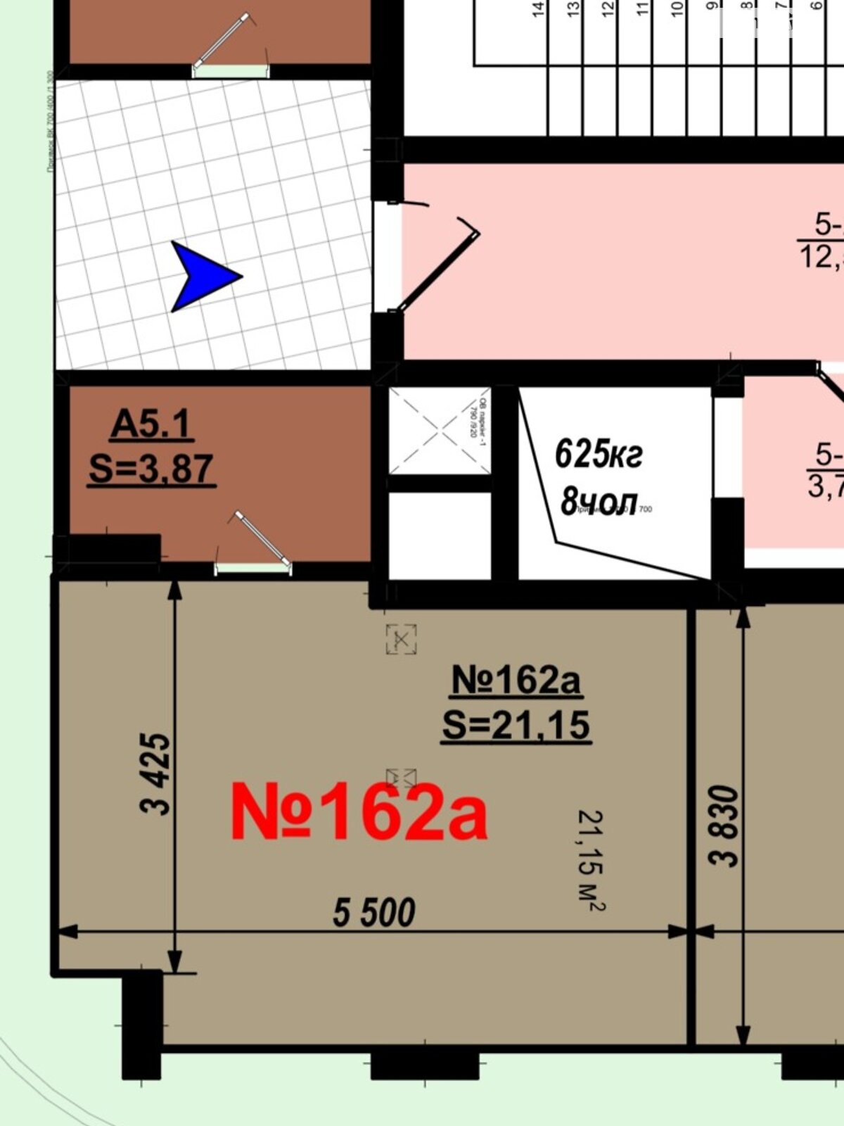 Место в подземном паркинге универсальный в Львове, площадь 17.5 кв.м. фото 1