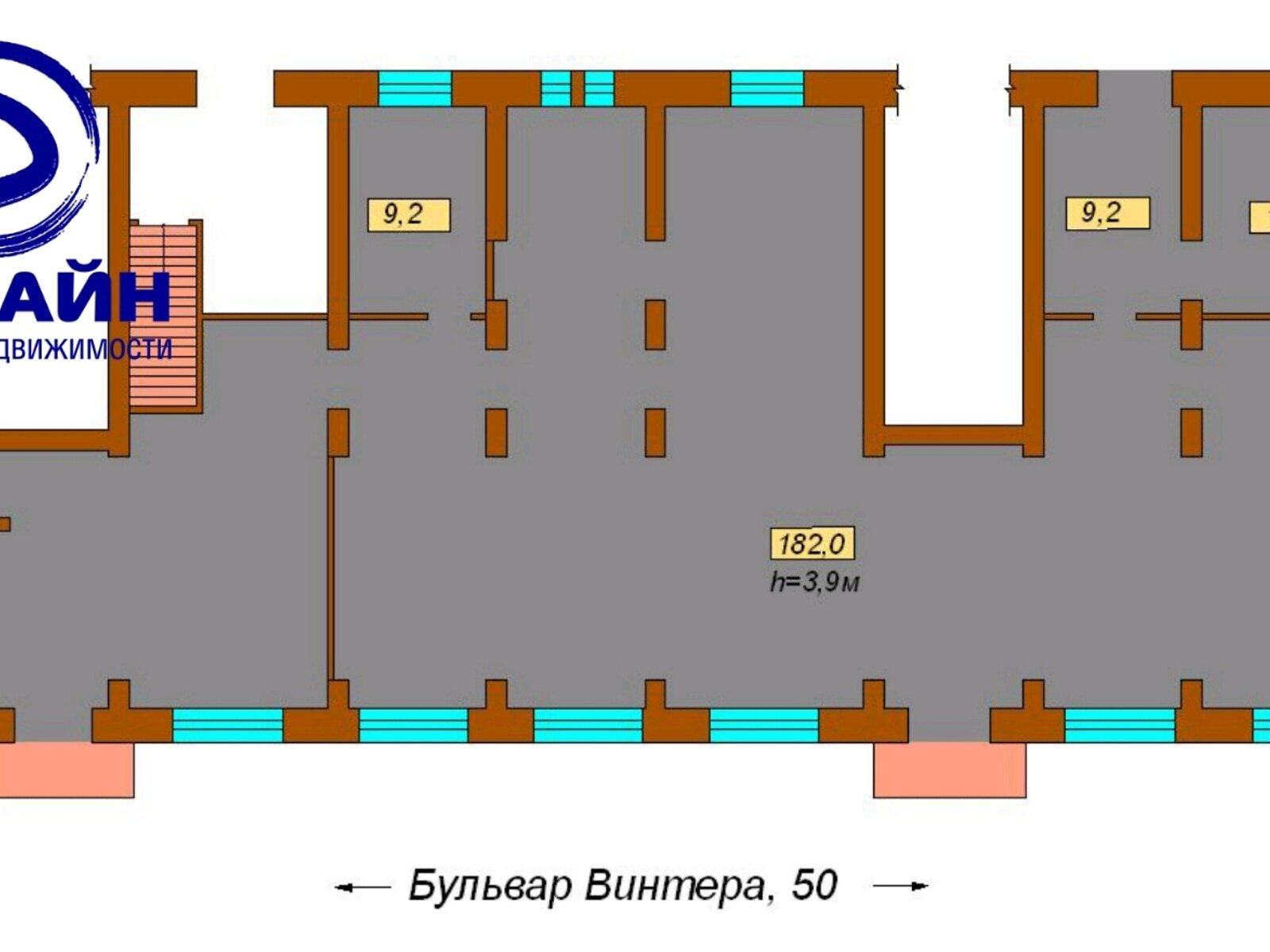 Коммерческое помещение в Запорожье, продажа по Винтера бульвар, район Днепровский (Ленинский), цена: 60 000 долларов за объект фото 1