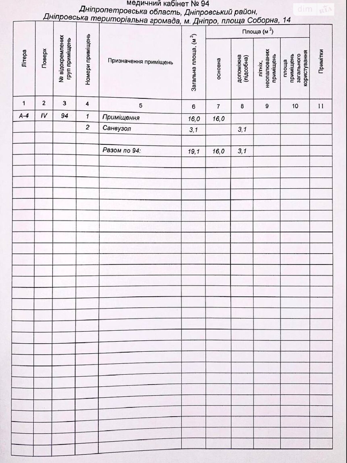 Спеціальне приміщення в Дніпрі, продаж по Соборна площа 14, район Соборний, ціна: 27 000 доларів за об’єкт фото 1 Спеціальне приміщення в Дніпрі, продаж по Соборна площа 14, район Соборний, ціна: 27 000 доларів за об’єкт фото 1