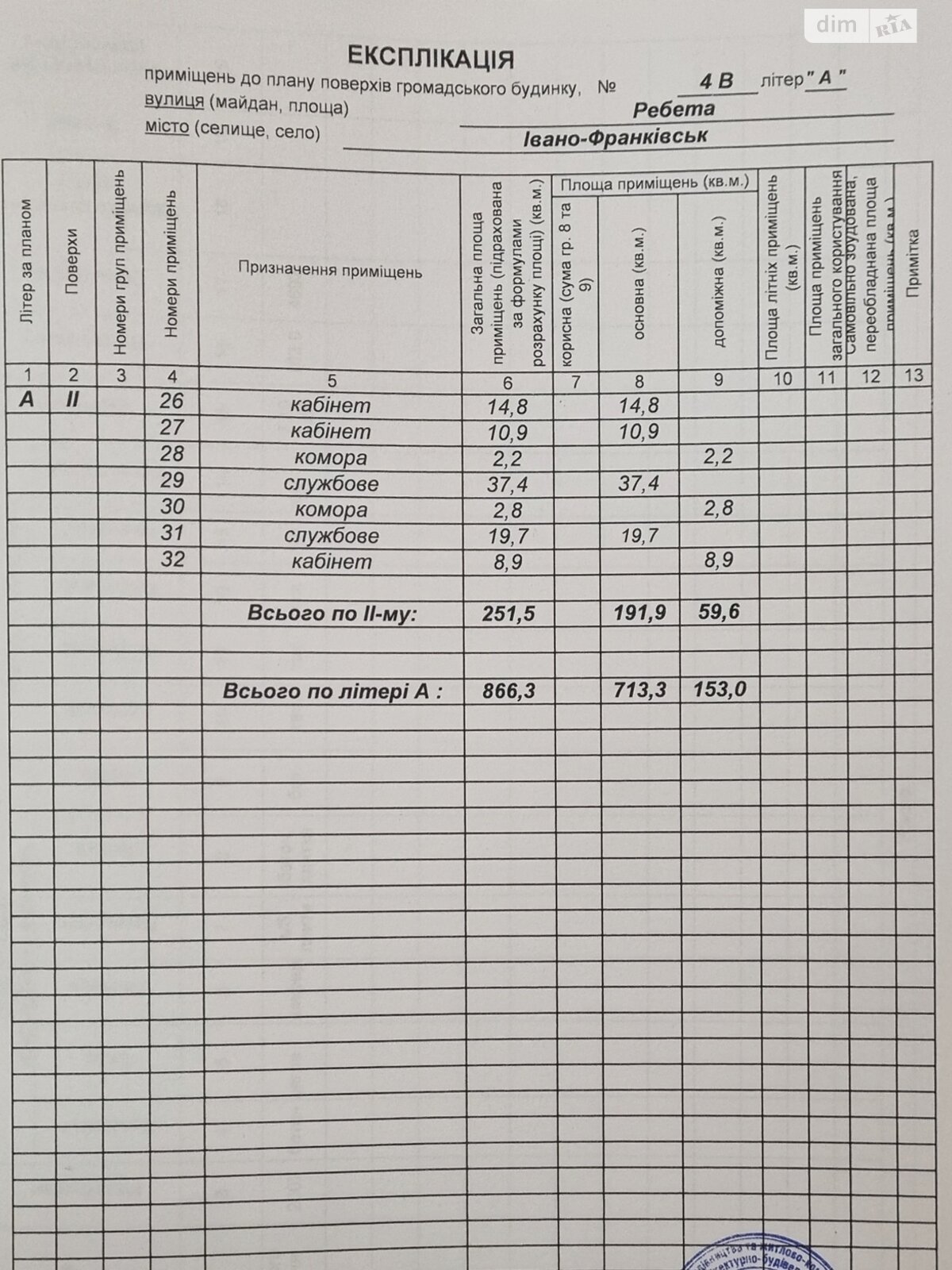 Специальное помещение в Ивано-Франковске, Ребета Л. улица, цена продажи: 770 000 долларов за объект фото 1 Специальное помещение в Ивано-Франковске, Ребета Л. улица, цена продажи: 770 000 долларов за объект фото 1