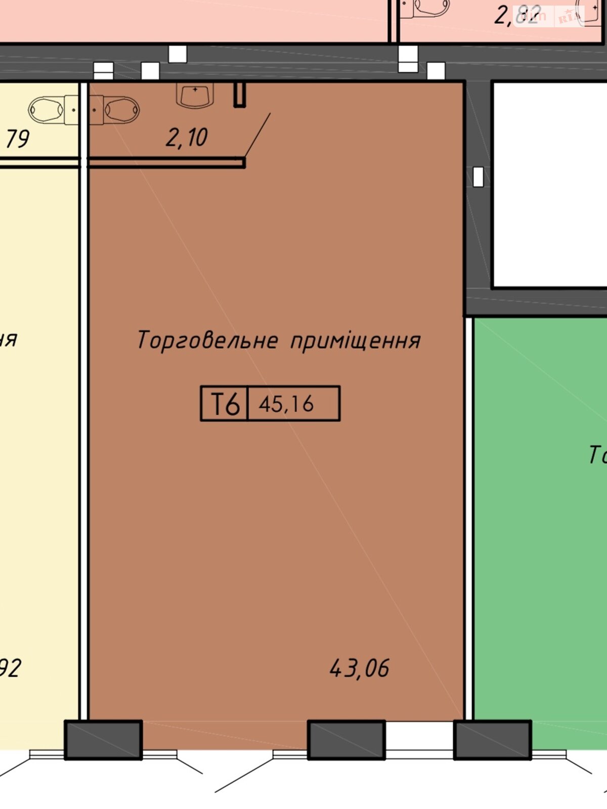 Специальное помещение в Тернополе, продажа по Евгения Коновальца улица, район Канада, цена: 81 288 долларов за объект фото 1