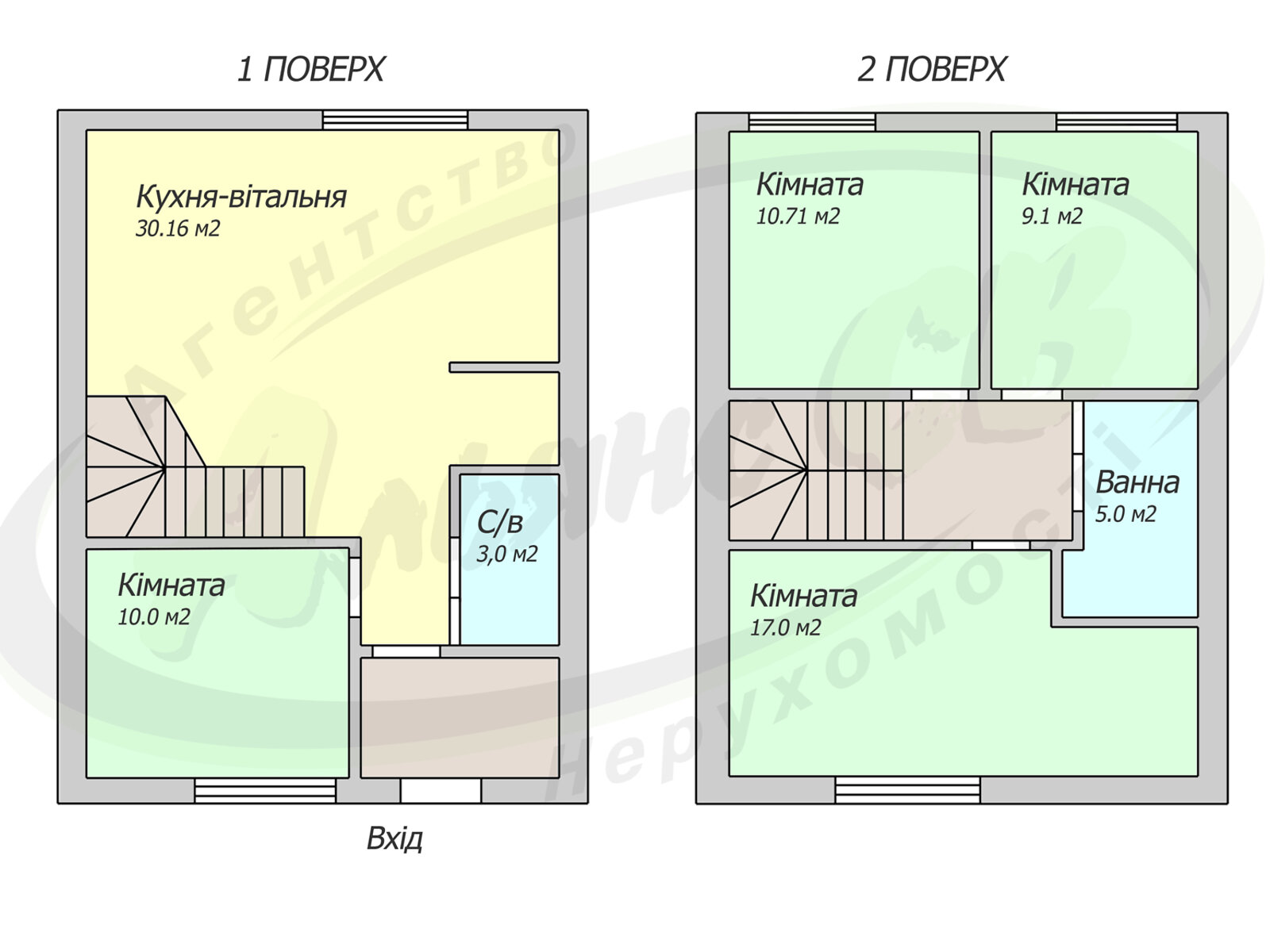 двухэтажный таунхаус, 105 кв. м, кирпич. Продажа в Агрономичном фото 1