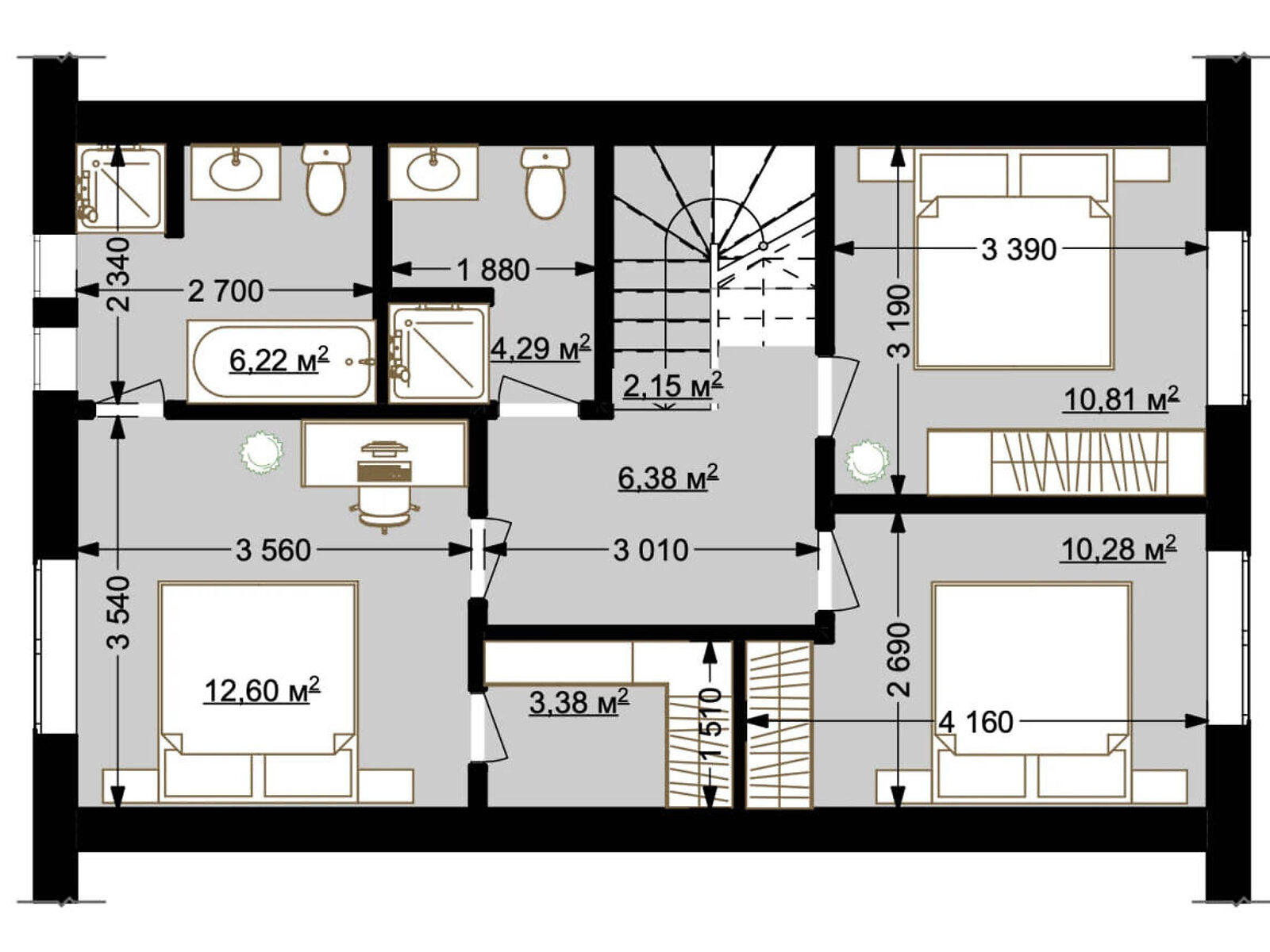 двоповерховий таунхаус, 115.4 кв. м, цегла. Продаж в Бучі, район Буча фото 1