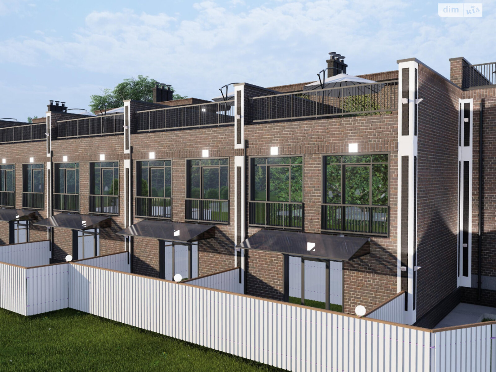 двухэтажный таунхаус, 118.9 кв. м, газобетон. Продажа в Буче фото 1