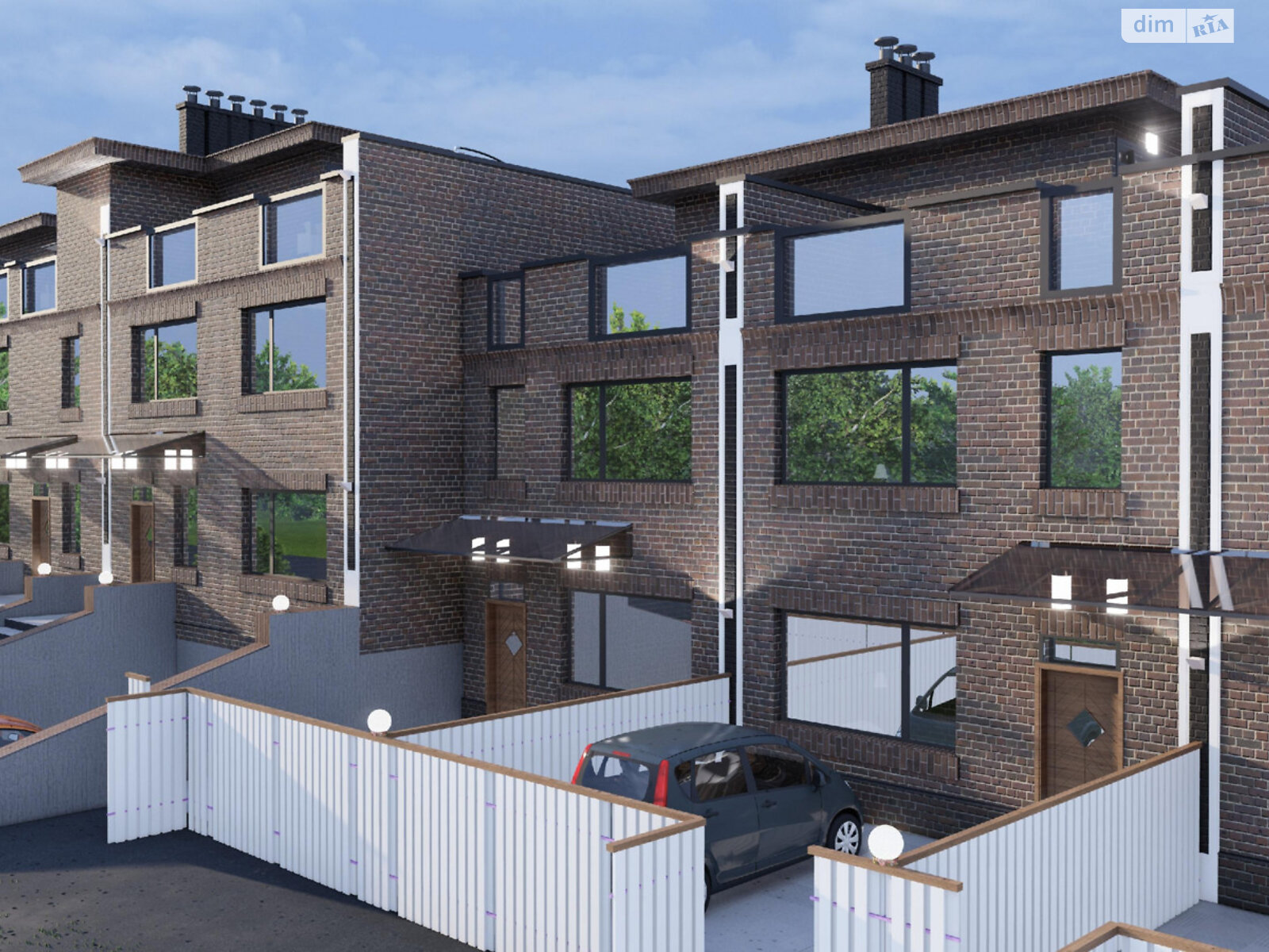 двухэтажный таунхаус, 113.1 кв. м, газобетон. Продажа в Буче фото 1