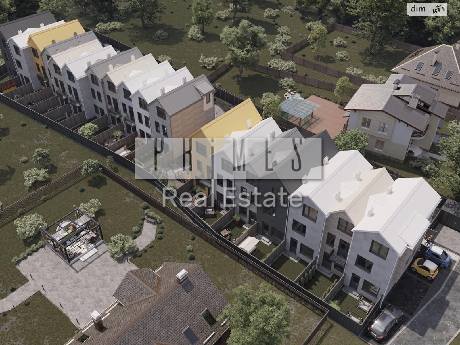 триповерховий таунхаус, 87 кв. м, газобетон. Продаж у Гатне фото 1