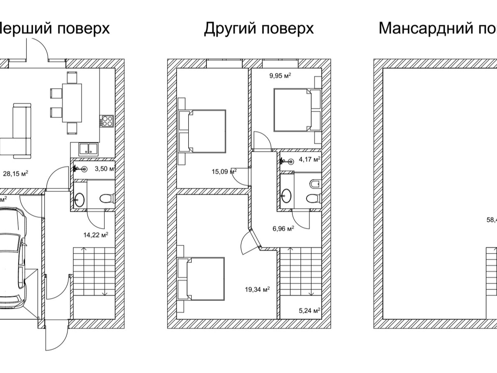 трехэтажный таунхаус, 198 кв. м, кирпич. Продажа в Годилове фото 1