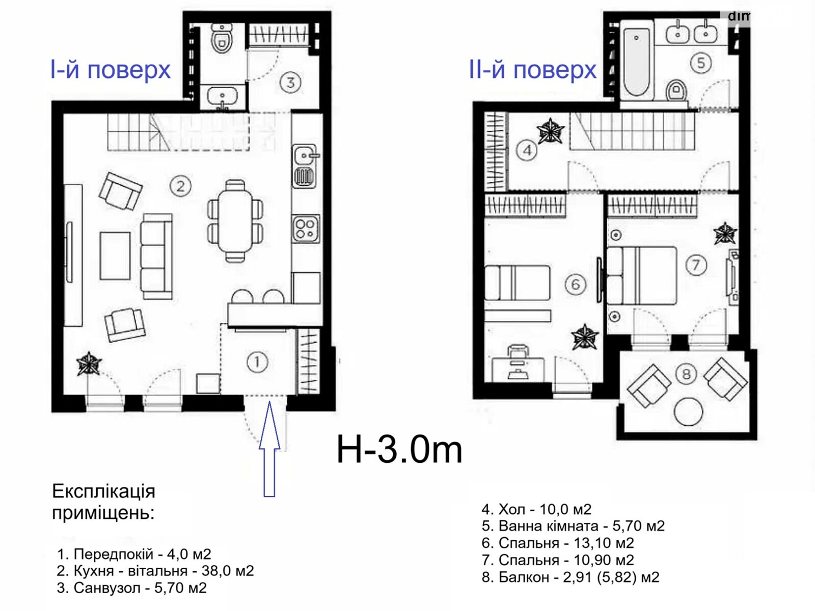 двухэтажный таунхаус, 87.4 кв. м, кирпич. Продажа в Гостомеле фото 1 двухэтажный таунхаус, 87.4 кв. м, кирпич. Продажа в Гостомеле фото 1