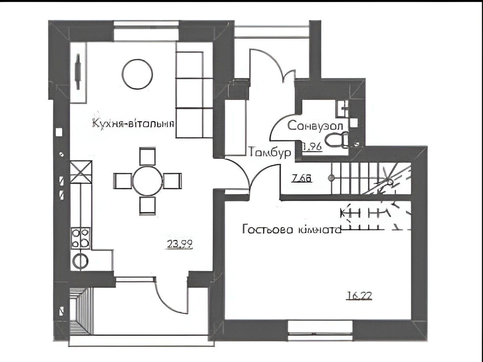 двухэтажный таунхаус, 98.09 кв. м, кирпич. Продажа в Гостомеле фото 1