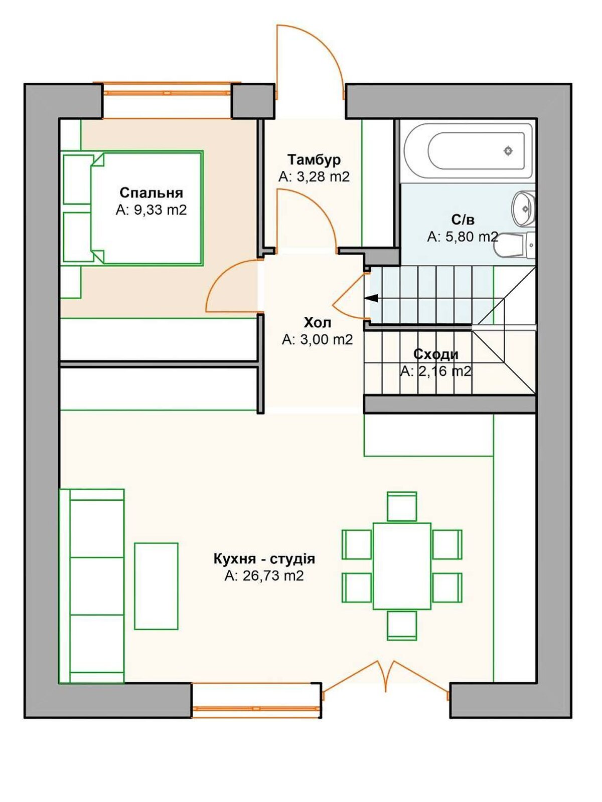 двухэтажный таунхаус, 100 кв. м, кирпич. Продажа в Ирпене район Ирпень фото 1