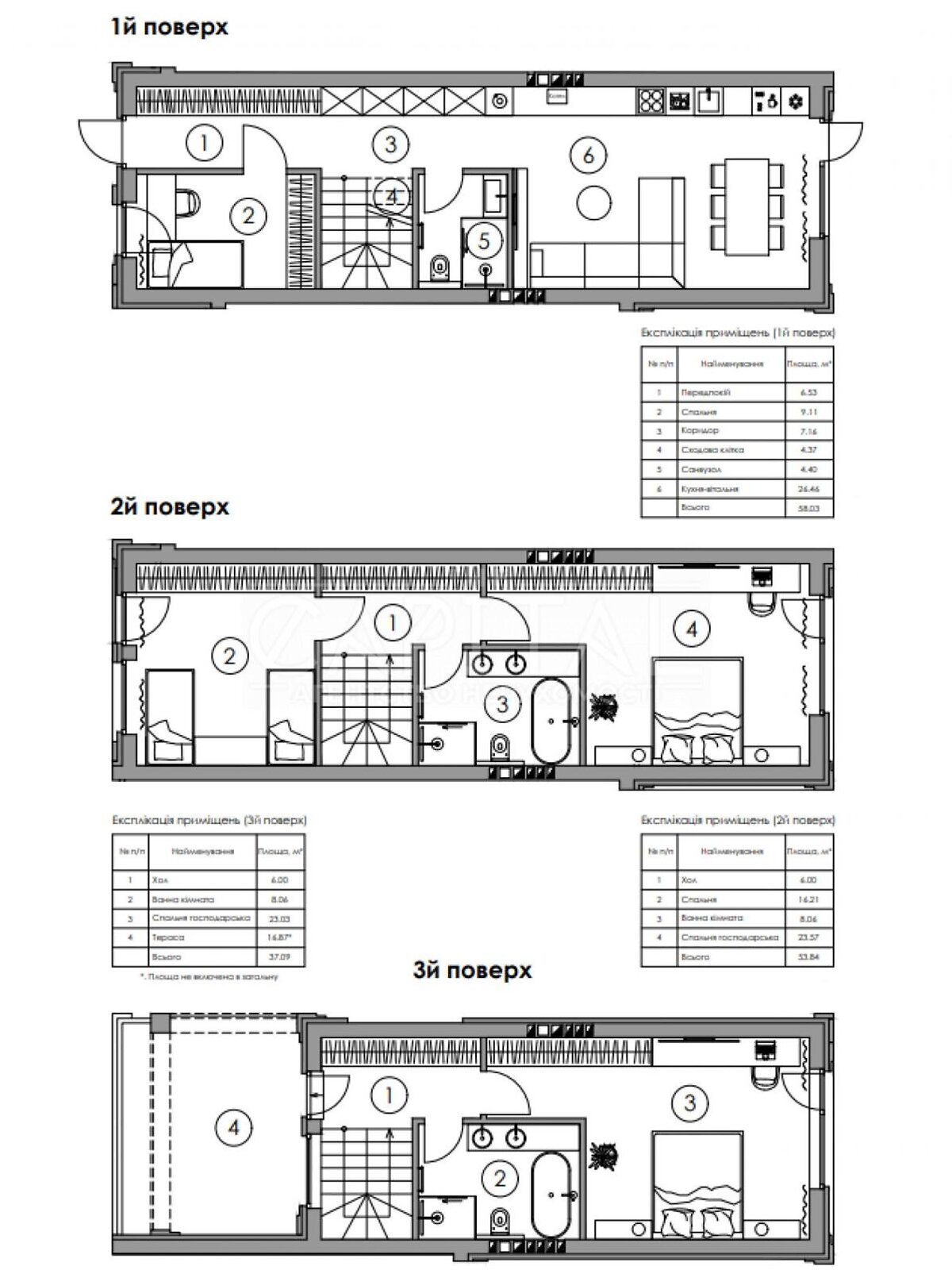 трехэтажный таунхаус, 148.96 кв. м, кирпич. Продажа в Ирпене район Ирпень фото 1