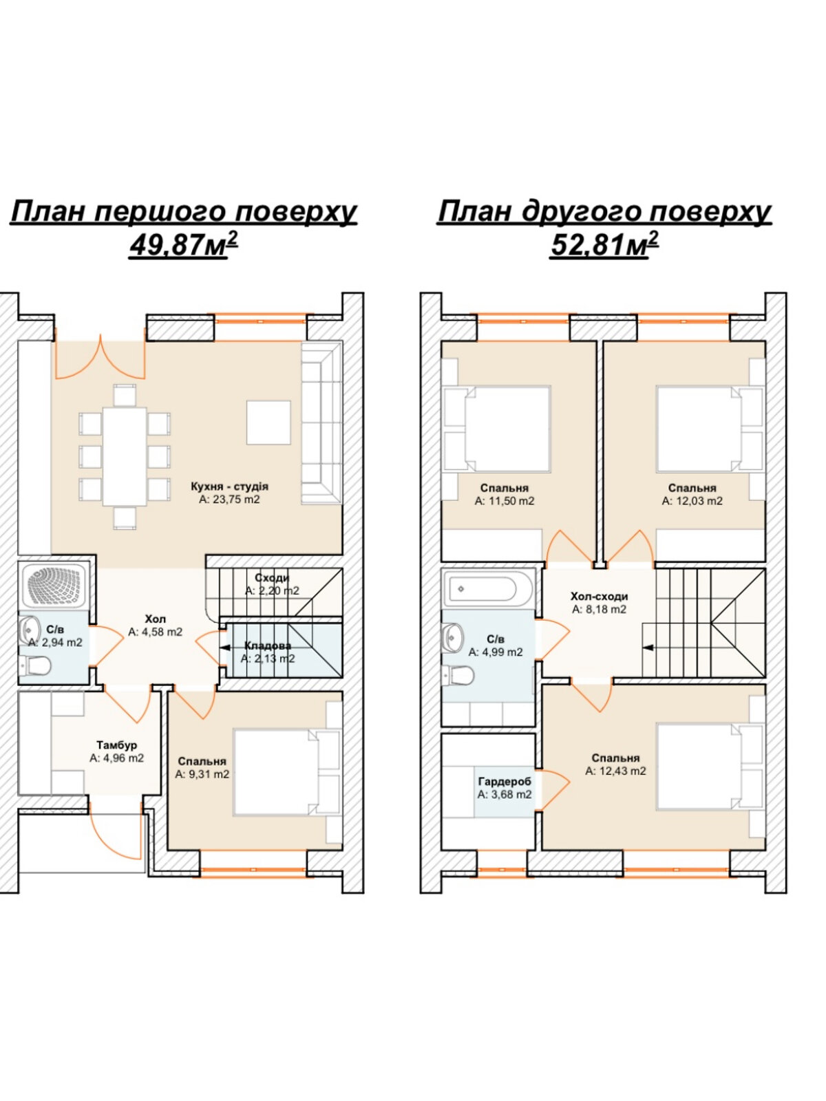 двухэтажный таунхаус, 102 кв. м, керамический кирпич. Продажа в Ирпене район Ирпень фото 1