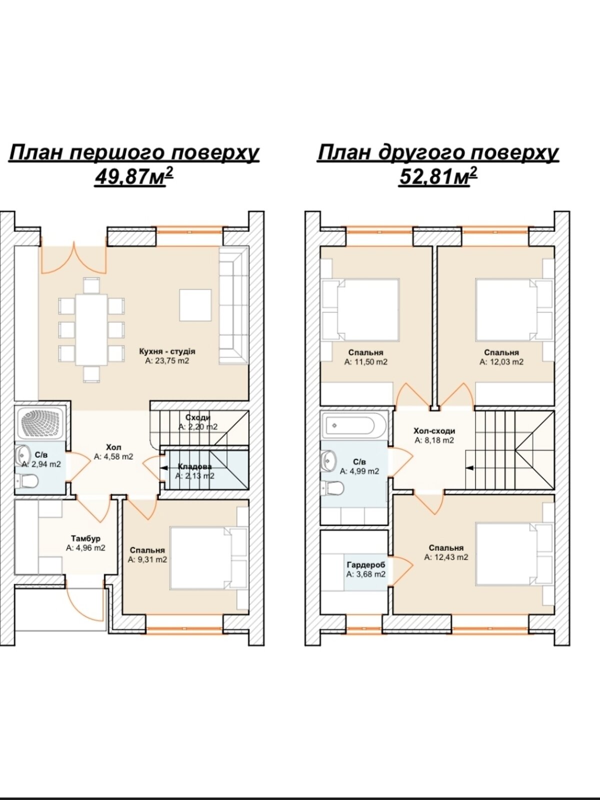 двухэтажный таунхаус, 102 кв. м, кирпич. Продажа в Ирпене район Ирпень фото 1