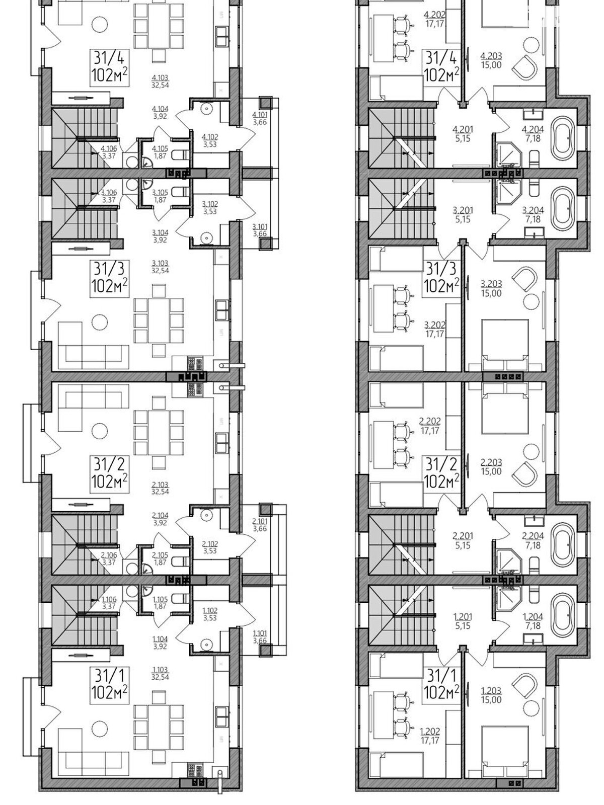 трехэтажный таунхаус, 104 кв. м, керамический кирпич. Продажа в Ирпене район Ирпень фото 1