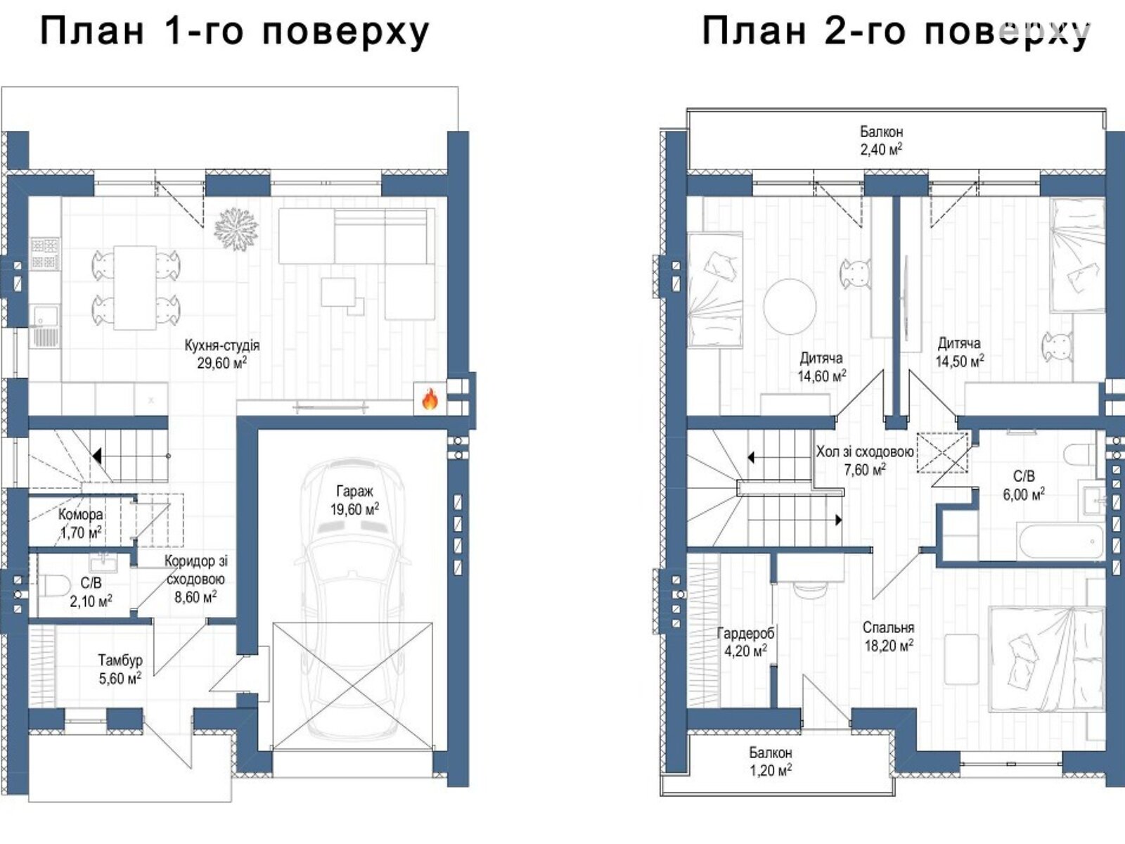 двоповерховий таунхаус, 136 кв. м, цегла. Продаж в Івано-Франківську, район Калинова Слобода фото 1