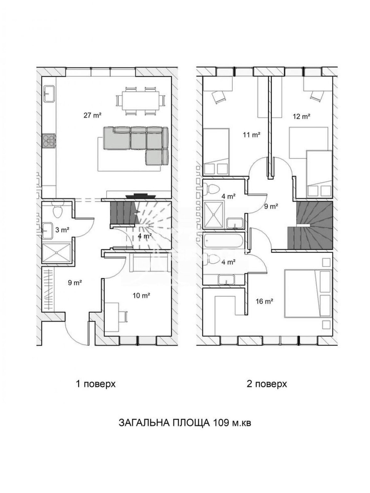 двоповерховий таунхаус, 109 кв. м, цегла. Продаж в Києві, район Осокорки фото 1