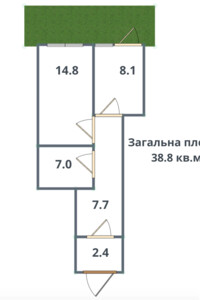 одноповерховий таунхаус, 38.8 кв. м, цегла. Продаж у Києві фото 2