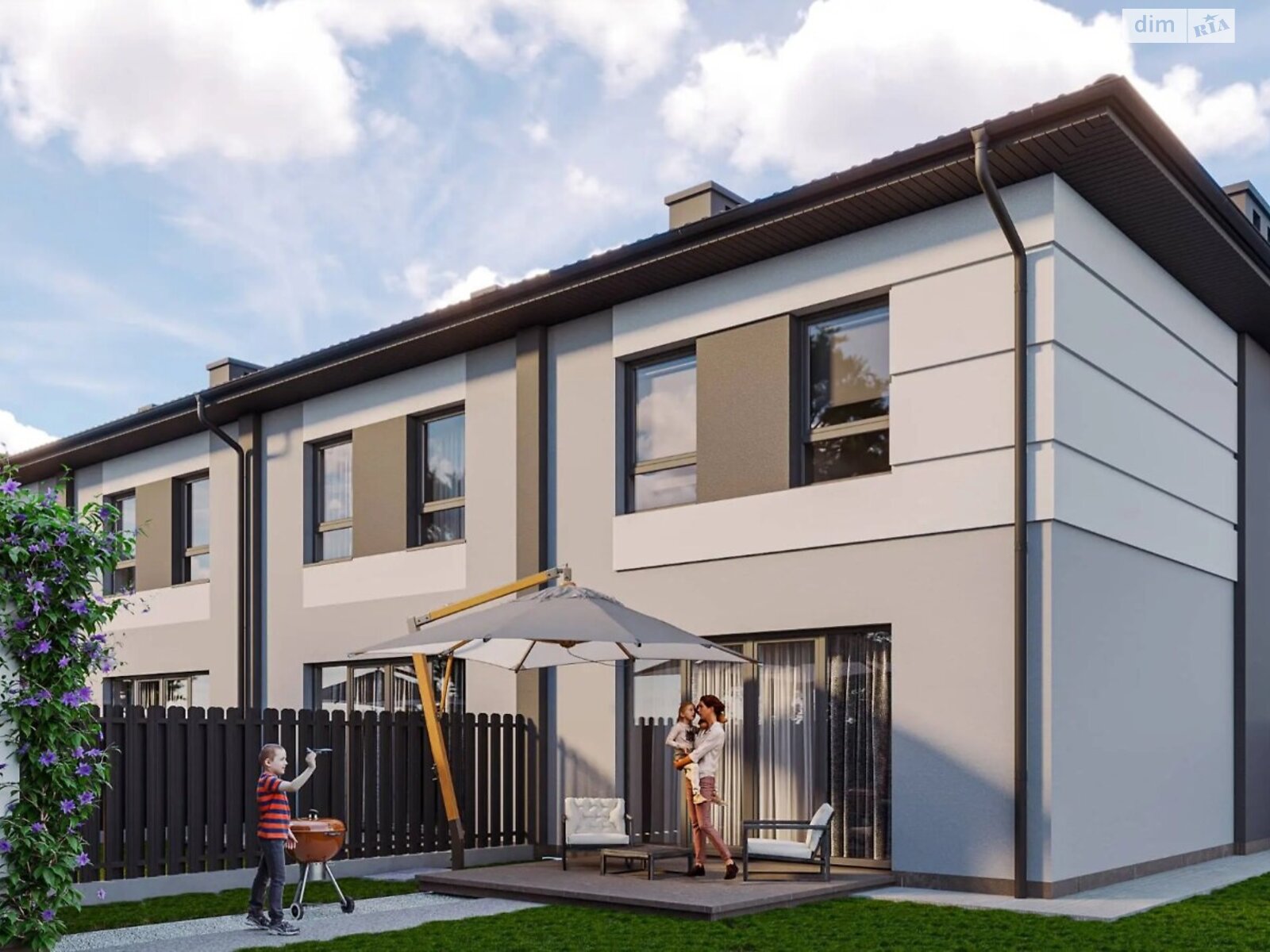 двухэтажный таунхаус, 120 кв. м, кирпич. Продажа в Криховцах фото 1