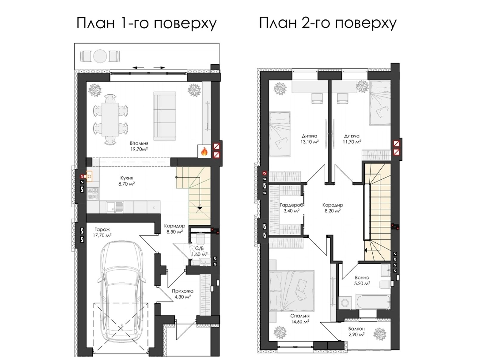двухэтажный таунхаус, 120 кв. м, кирпич. Продажа в Криховцах фото 1