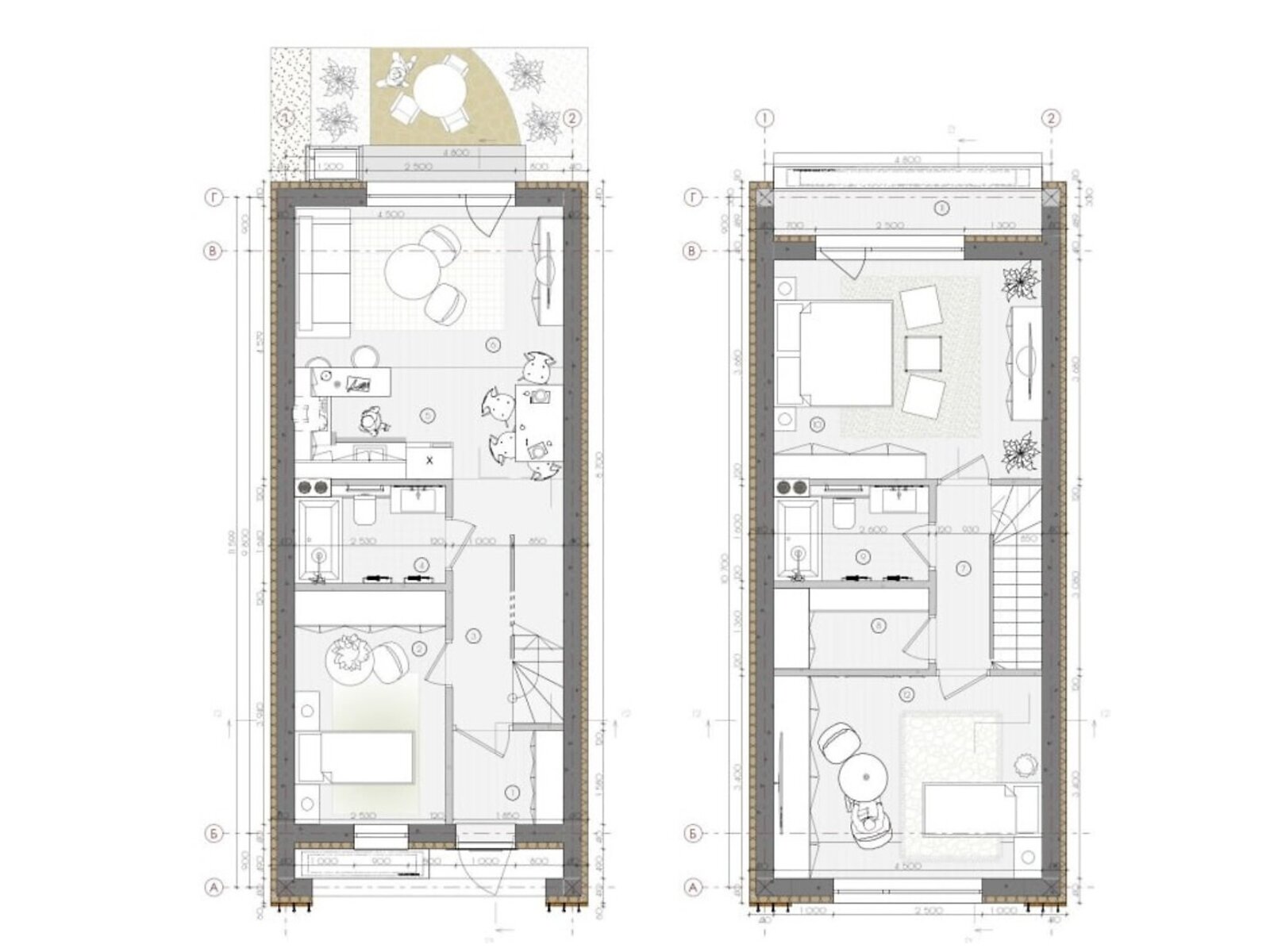 трехэтажный таунхаус, 90.19 кв. м, газобетон. Продажа в Крюковщине фото 1