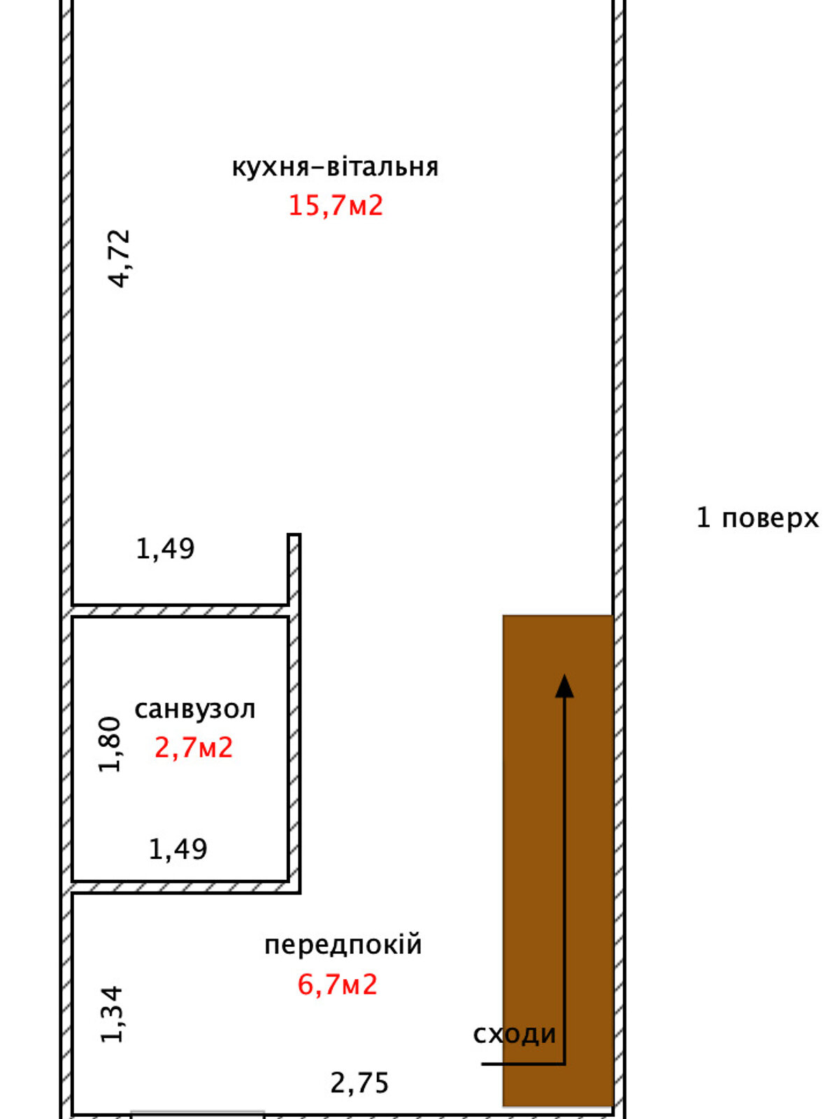 триповерховий таунхаус, 84.4 кв. м, газобетон. Продаж у Крюківщині фото 1