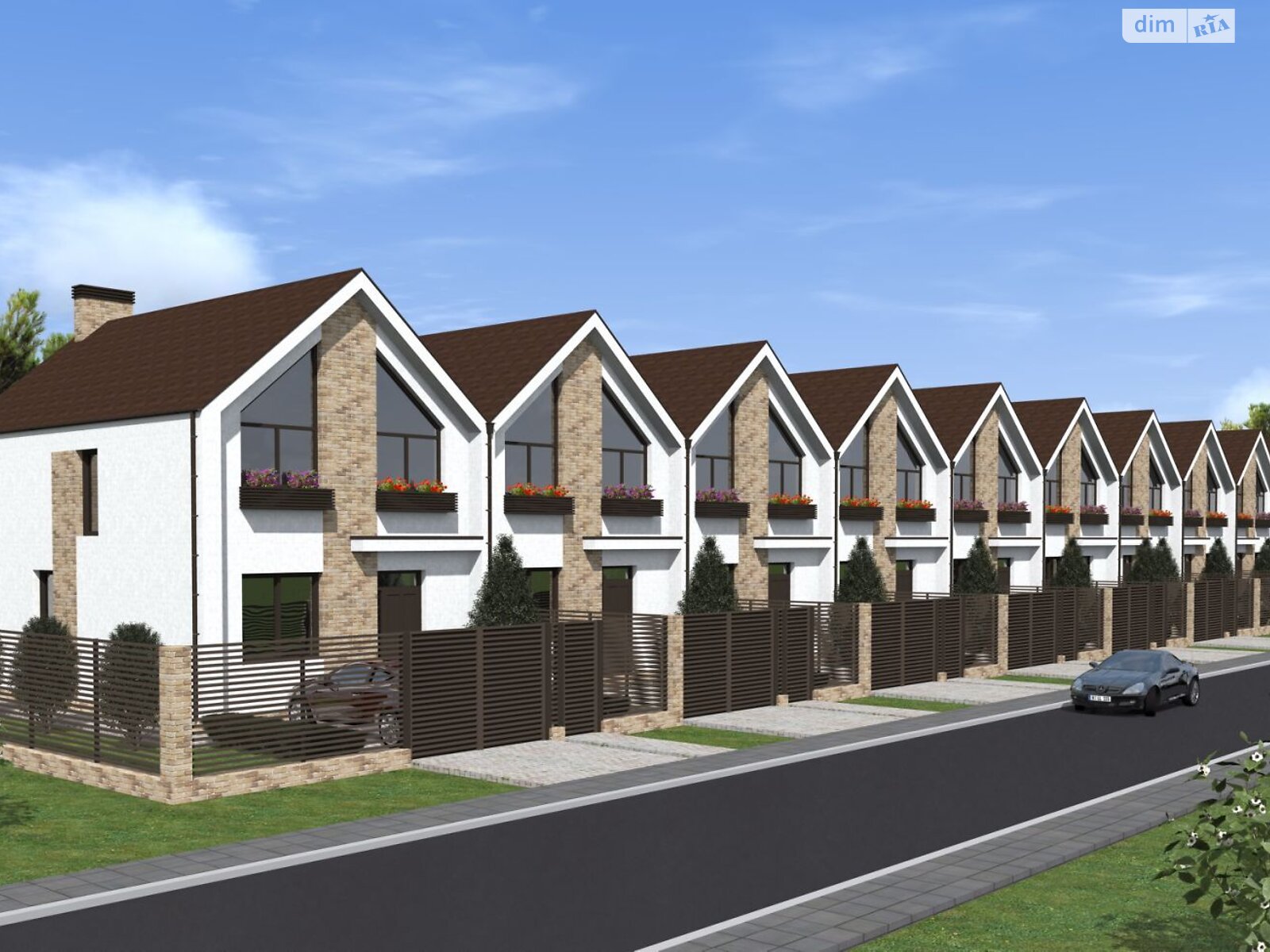 двухэтажный таунхаус, 122 кв. м, кирпич. Продажа в Лески фото 1 двухэтажный таунхаус, 122 кв. м, кирпич. Продажа в Лески фото 1