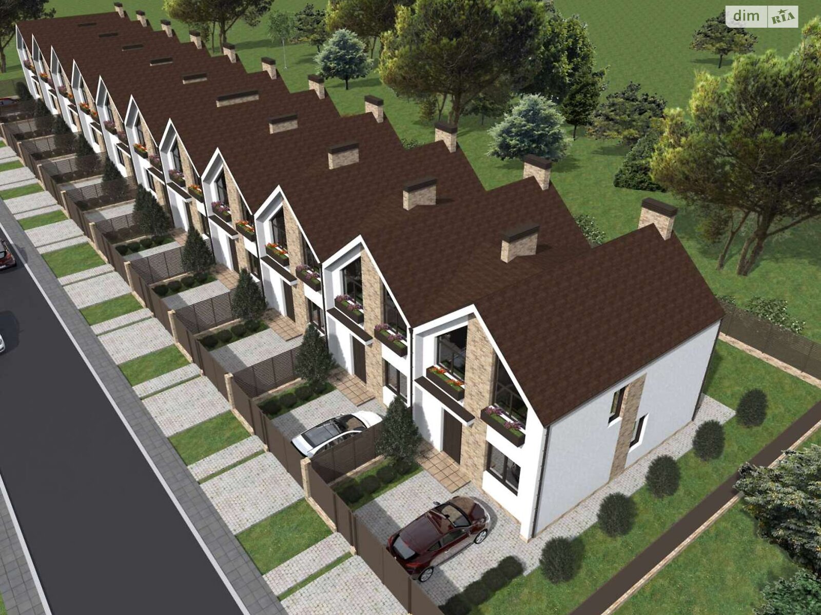 двухэтажный таунхаус, 122 кв. м, кирпич. Продажа в Лески фото 1 двухэтажный таунхаус, 122 кв. м, кирпич. Продажа в Лески фото 1