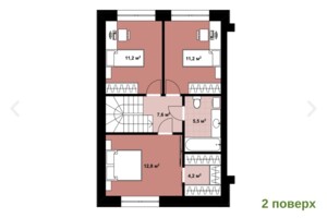 двухэтажный таунхаус, 103 кв. м, газобетон. Продажа в Новых Петровцах фото 2