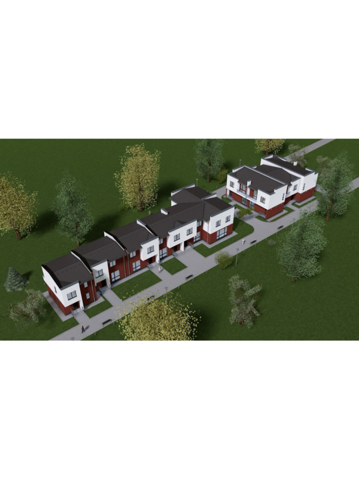 двухэтажный таунхаус, 73.5 кв. м, кирпич. Продажа в Оброшином фото 1 двухэтажный таунхаус, 73.5 кв. м, кирпич. Продажа в Оброшином фото 1