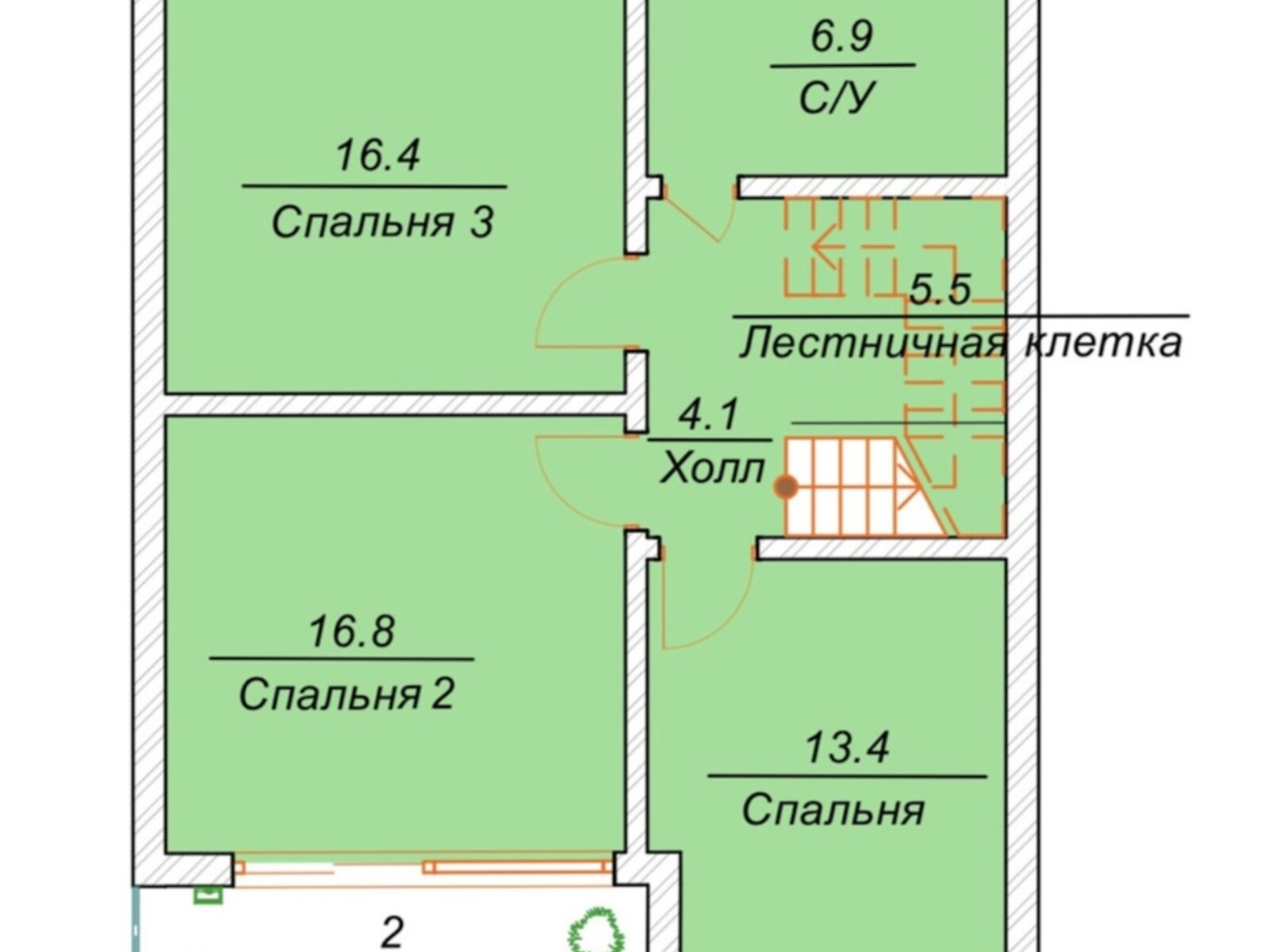 двухэтажный таунхаус, 130 кв. м, кирпич. Продажа в Одессе район Киевский фото 1