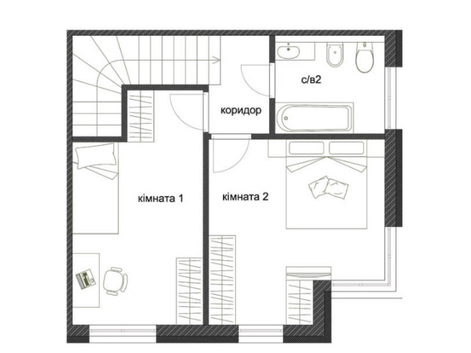 двоповерховий таунхаус, 73 кв. м, кирпич. Продаж у Петропавлівській Борщагівці фото 1