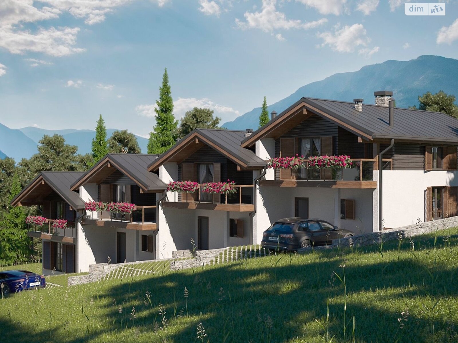 двухэтажный таунхаус, 97 кв. м, кирпич. Продажа в Полянице фото 1