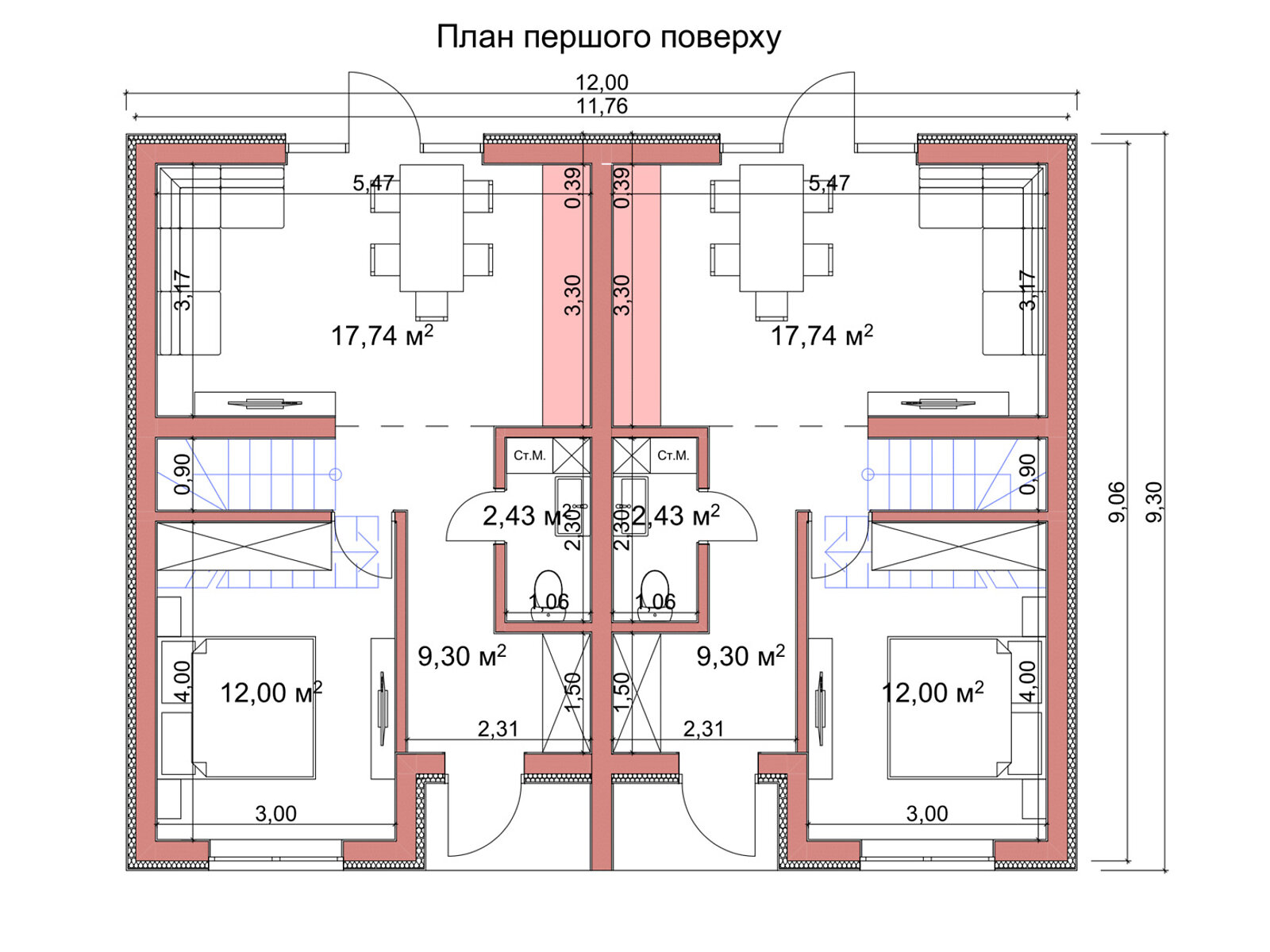 двухэтажный таунхаус, 85 кв. м, керамический блок. Продажа в Ровно район Басов Угол фото 1