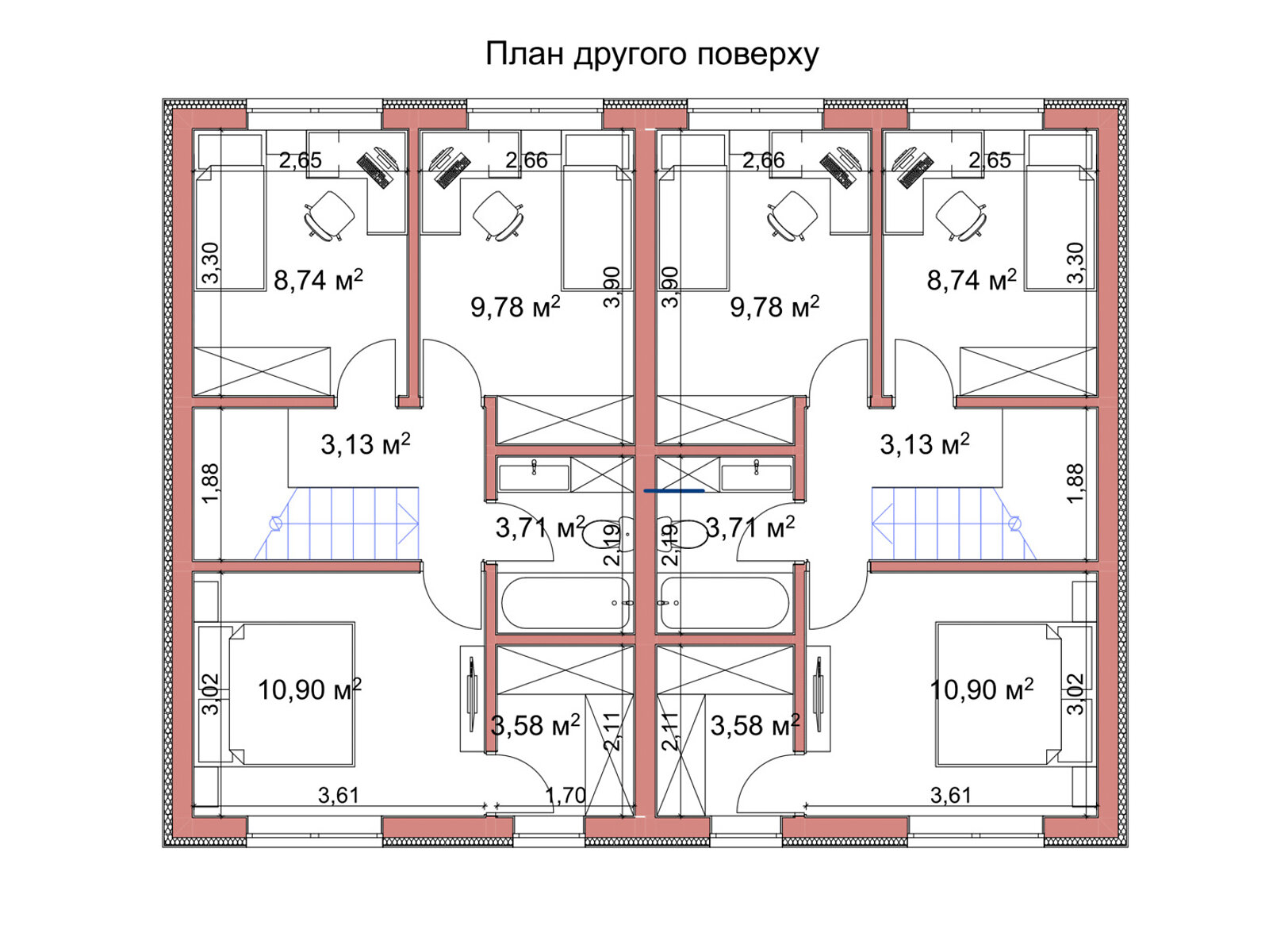 двухэтажный таунхаус, 85 кв. м, керамический блок. Продажа в Ровно район Басов Угол фото 1