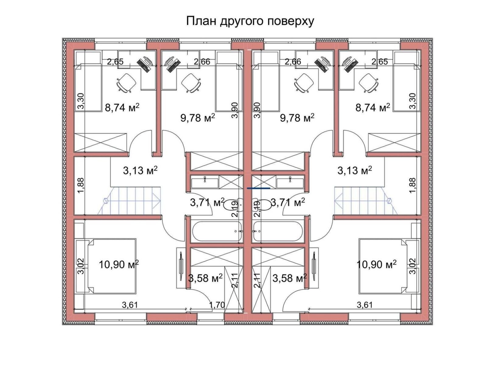 двоповерховий таунхаус, 85 кв. м, монолітно-цегляний. Продаж в Рівному, район Гідропарк фото 1