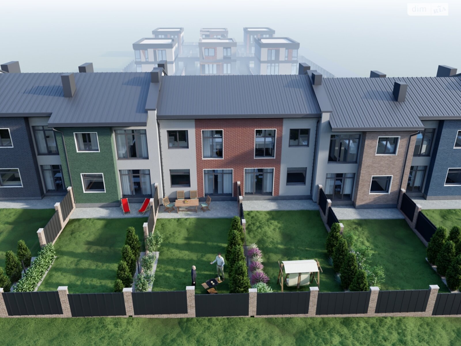 двухэтажный таунхаус, 105 кв. м, кирпич. Продажа в Ровно район Счастливое фото 1