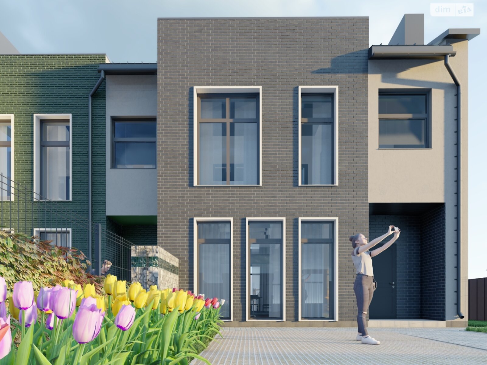 двухэтажный таунхаус, 105 кв. м, кирпич. Продажа в Ровно район Счастливое фото 1