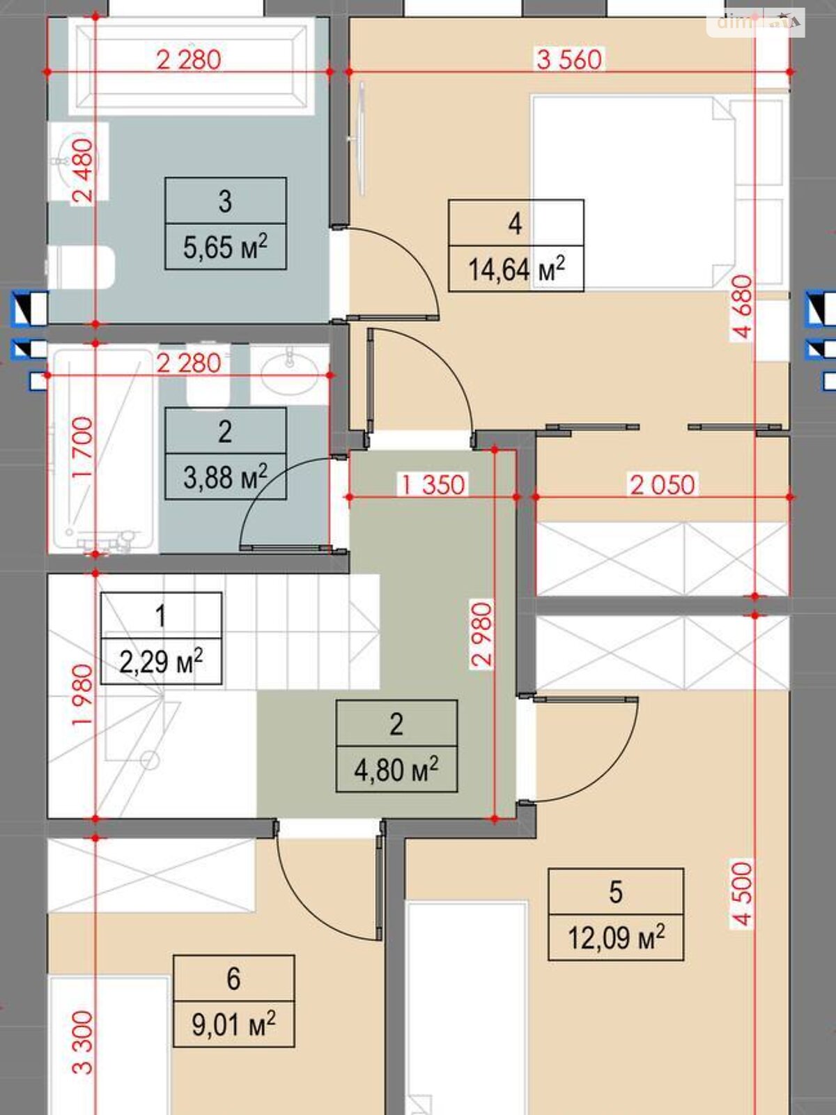 двухэтажный таунхаус, 105 кв. м, кирпич. Продажа в Ровно район Счастливое фото 1