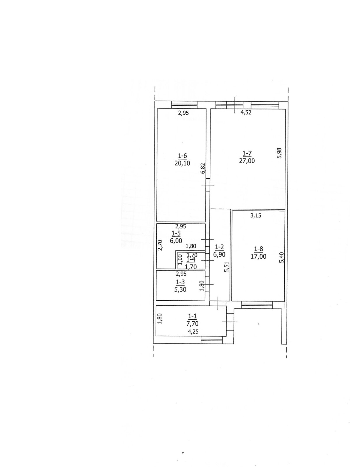 одноповерховий таунхаус, 91.7 кв. м, цегла. Продаж у Шкарівці фото 1