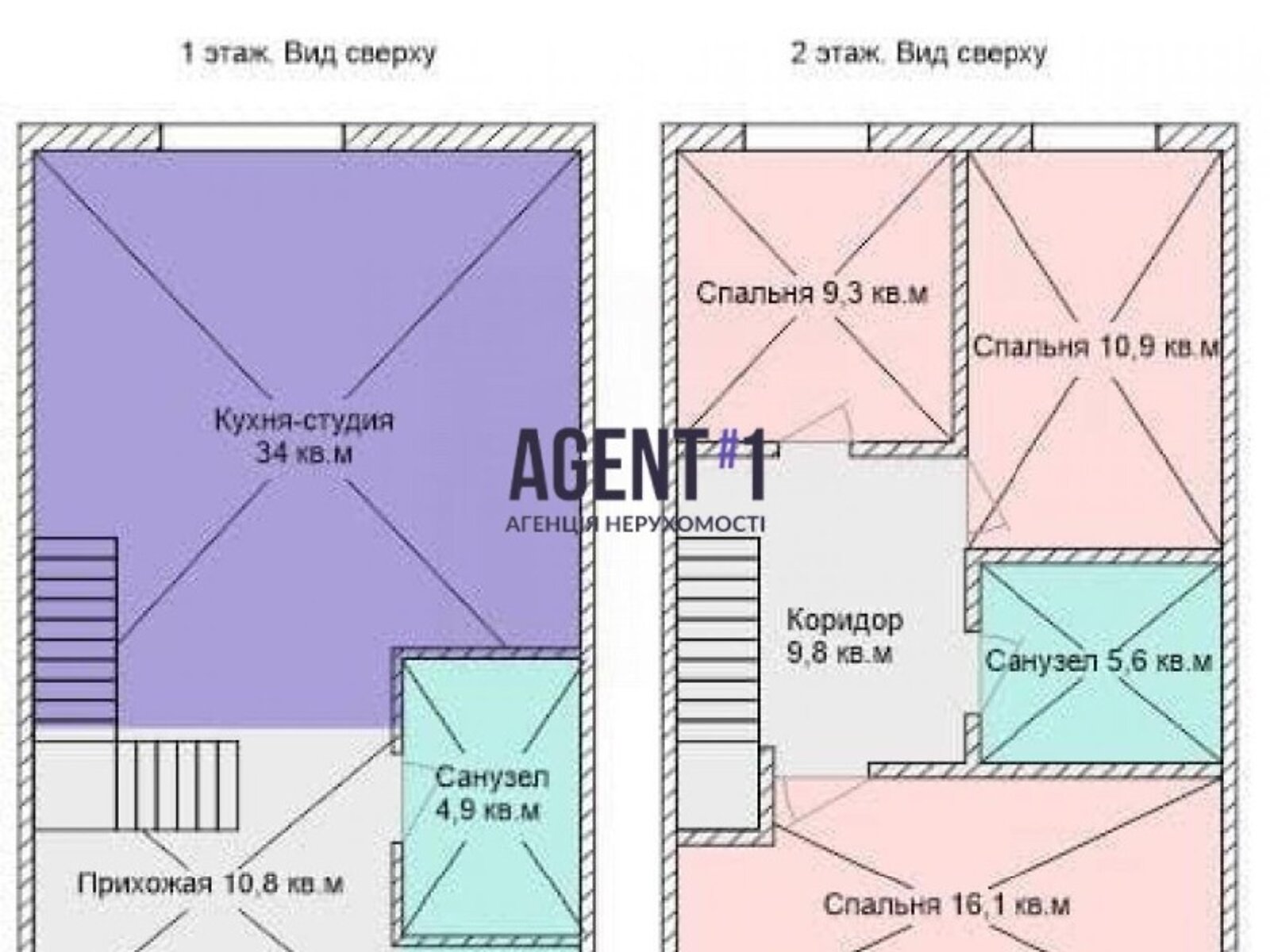 двухэтажный таунхаус, 108 кв. м, кирпич. Продажа в Софиевской Борщаговке фото 1